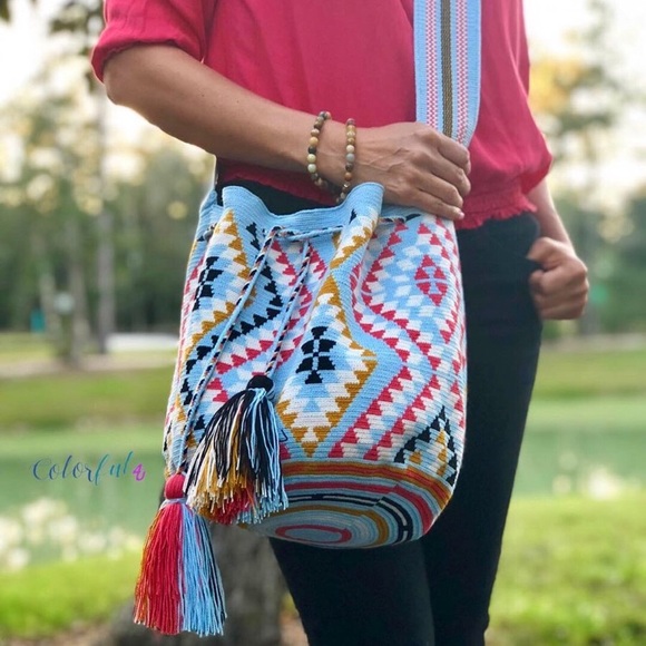 🎁 NEW Wayuu Handmade Mochila Bag Crossbody Made in Colombia - Picture 8 of 8
